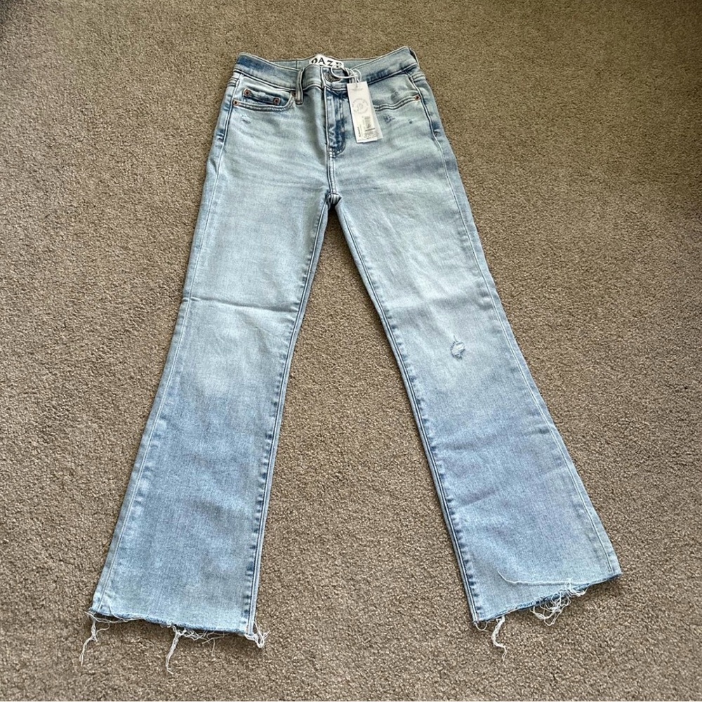 Daze Denim Stylish Light Blue Ankle Flare Jeans